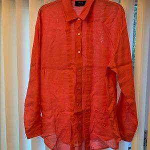 Dana Buchman Red Button Down Shirt
